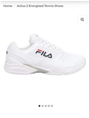 Fila Tennis Sneakers White with Navy and Red Logo Fila Axilius 2 NWT